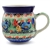 Polish Pottery 16 oz. Bubble Mug. Hand made in Poland. Pattern U4090 designed by Teresa Liana.