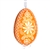 This beautifully designed egg is dyed one color, then white wax is melted and applied to form an intricate design which is left on the surfce. The egg is emptied and strung with ribbon for hanging.