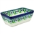 Polish Pottery 8" Loaf Pan. Hand made in Poland and artist initialed.