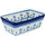 Polish Pottery 8" Loaf Pan. Hand made in Poland and artist initialed.