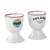 Boxed set of 2 souvenir Poland stoneware egg cup.  Size is approx 2.5" tall.