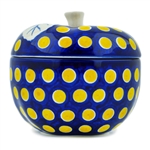 Polish Pottery 5" Apple Baker. Hand made in Poland and artist initialed.