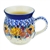 Polish Pottery 16 oz. Bubble Mug. Hand made in Poland. Pattern U4741 designed by Maria Starzyk.