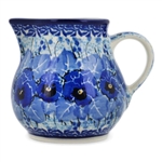 Polish Pottery 7 oz. Creamer. Hand made in Poland. Pattern U3639 designed by Maria Starzyk.