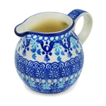 Polish Pottery 7 oz Creamer. Hand made in Poland and artist initialed.