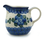 Polish Pottery 7 oz Creamer. Hand made in Poland and artist initialed.