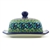 Polish Pottery 6" Butter Dish. Hand made in Poland. Pattern U151 designed by Maryla Iwicka.