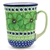 Polish Pottery 16 oz. Bistro Mug. Hand made in Poland. Pattern U408D designed by Jacek Chyla.