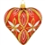 Brilliant flowers in shimmering glitter designs decorate both sides of this lovely red heart. Adorned with gold and white glitter accents, this stunning red heart measures 3Â½" tall and is masterfully hand-crafted in Poland. This eye-catching keepsake is