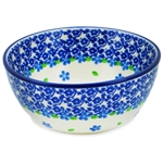 Polish Pottery 5" Ice Cream Bowl. Hand made in Poland and artist initialed.