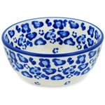 Polish Pottery 5" Ice Cream Bowl. Hand made in Poland and artist initialed.