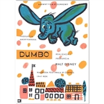 Magnet: Dumbo Poster designed by Anna Huskowska Hubner in 2019. It has now been turned into a magnet size 3.25" x 2.25" - 18cm x 15.5cm.