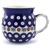 Polish Pottery 6 oz. Bubble Mug. Hand made in Poland and artist initialed.