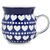 Polish Pottery 6 oz. Bubble Mug. Hand made in Poland and artist initialed.