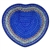 Polish Pottery 10" Heart Shaped Baking Dish. Hand made in Poland and artist initialed.