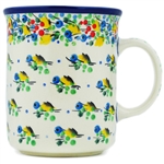 Polish Pottery 20 oz. Everyday Mug. Hand made in Poland. Pattern U4823 designed by Jacek Chyla.