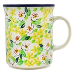 Polish Pottery 20 oz. Everyday Mug. Hand made in Poland. Pattern U4901 designed by Teresa Liana.