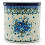 Polish Pottery 6" Utensil Holder. Hand made in Poland. Pattern U4992 designed by Maria Starzyk.