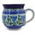 Polish Pottery 11 oz. Bubble Mug. Hand made in Poland. Pattern U1805 designed by Anna Rycerz.