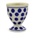 Polish Pottery 2.4" Egg Cup. Hand made in Poland and artist initialed.