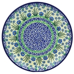 Polish Pottery 10.5" Dinner Plate. Hand made in Poland and artist initialed.