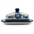 Polish Pottery 7" Butter Dish. Hand made in Poland and artist initialed.