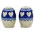 Polish Pottery 2" Salt and Pepper Set. Hand made in Poland and artist initialed.