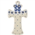 Polish Pottery Cross 7.5". Hand made in Poland and artist initialed.