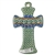 Polish Pottery Cross 7.5". Hand made in Poland and artist initialed.