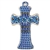 Polish Pottery Cross 7.5". Hand made in Poland. Pattern U499 designed by Maryla Iwicka.