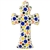 Polish Pottery Cross 7.5". Hand made in Poland and artist initialed.