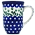 Polish Pottery 17 oz. Bistro Mug. Hand made in Poland and artist initialed.