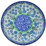 Polish Pottery 8" Dessert Plate. Hand made in Poland and artist initialed.