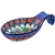 Polish Pottery 7" Spoon Rest. Hand made in Poland. Pattern U4023 designed by Teresa Liana.