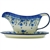 Polish Pottery 20 oz. Gravy Boat 2 piece set. Hand made in Poland and artist initialed.