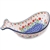 Polish Pottery 9" Fish Shaped Dish. Hand made in Poland and artist initialed.