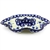 Polish Pottery 8" Round Egg Tray . Hand made in Poland and artist initialed.
