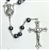 Polish Art Center -7mm Imitation Hematite on Glass Bead Rosary