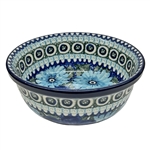 Polish Pottery 6" Cereal/Berry Bowl. Hand made in Poland. Pattern U586 designed by Maryla Iwicka.
