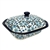 Polish Pottery 7" Personal Covered Baker. Hand made in Poland. Pattern U4773 designed by Teresa Liana.