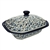 Polish Pottery 7" Personal Covered Baker. Hand made in Poland. Pattern U4748 designed by Teresa Liana.