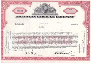 American Express Company Stock Certificate