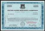 Peter Hand Brewery (Meister Brau) Specimen Stock Certificate - 1967