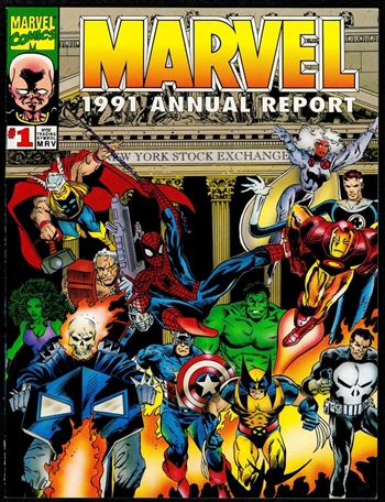 1991 Marvel Annual Report - NYSE Cover, #1