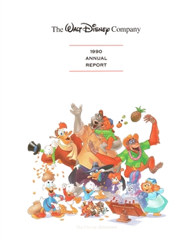 1990 Walt Disney Company Annual Report - Disney Afternoon Cover