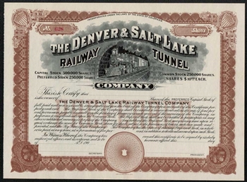 The Denver & Salt Lake Railway Tunnel
