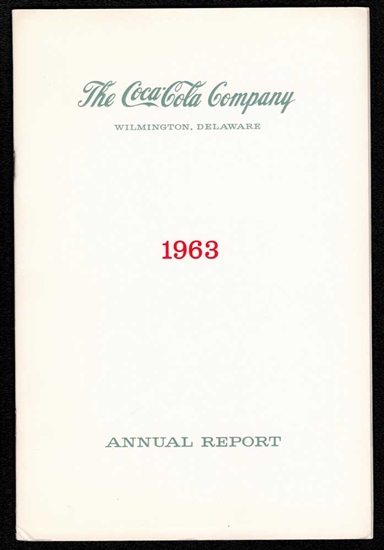 1963 Coca Cola Annual Report