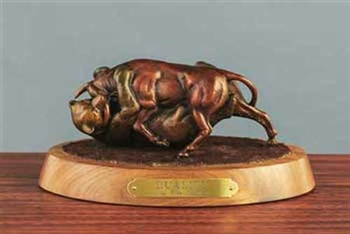 Duality (2008) by Chris Navarro, Bronze Bull and Bear Sculpture