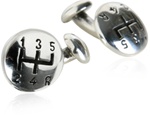 Sterling Silver Gearshift Cufflinks