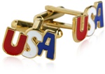 Gold Patriotic USA Cufflinks